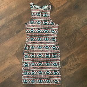 Geo Print Bodycon Dress